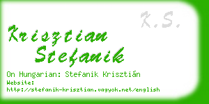 krisztian stefanik business card