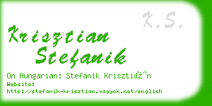 krisztian stefanik business card